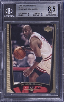 1998-99 Upper Deck Gold #230K Michael Jordan (#1/1) – BGS NM-MT+ 8.5